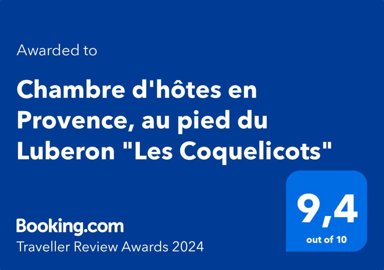 Chambre D Hotes En Provence, Au Pied Du Luberon, Les Coquelicots La Tour-dʼAigues المظهر الخارجي الصورة